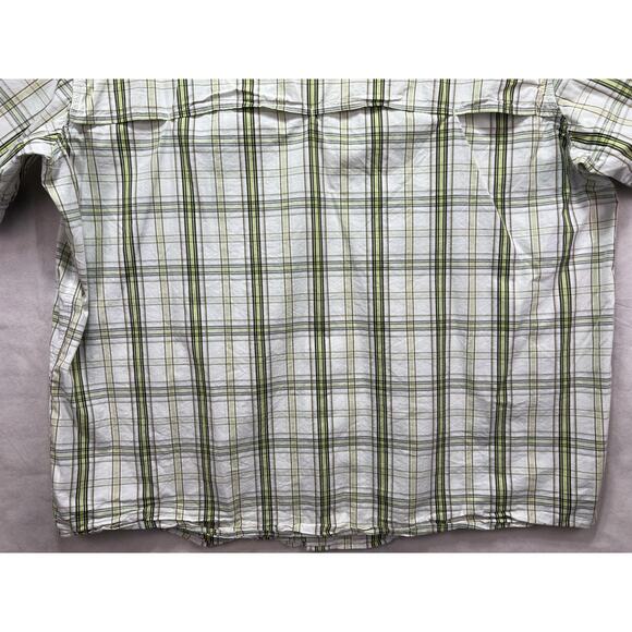 Carhartt Force Shirt Mens XXL Green Plaid Relaxed Fit Button Up Short Sleeve Top - Picture 13 of 15